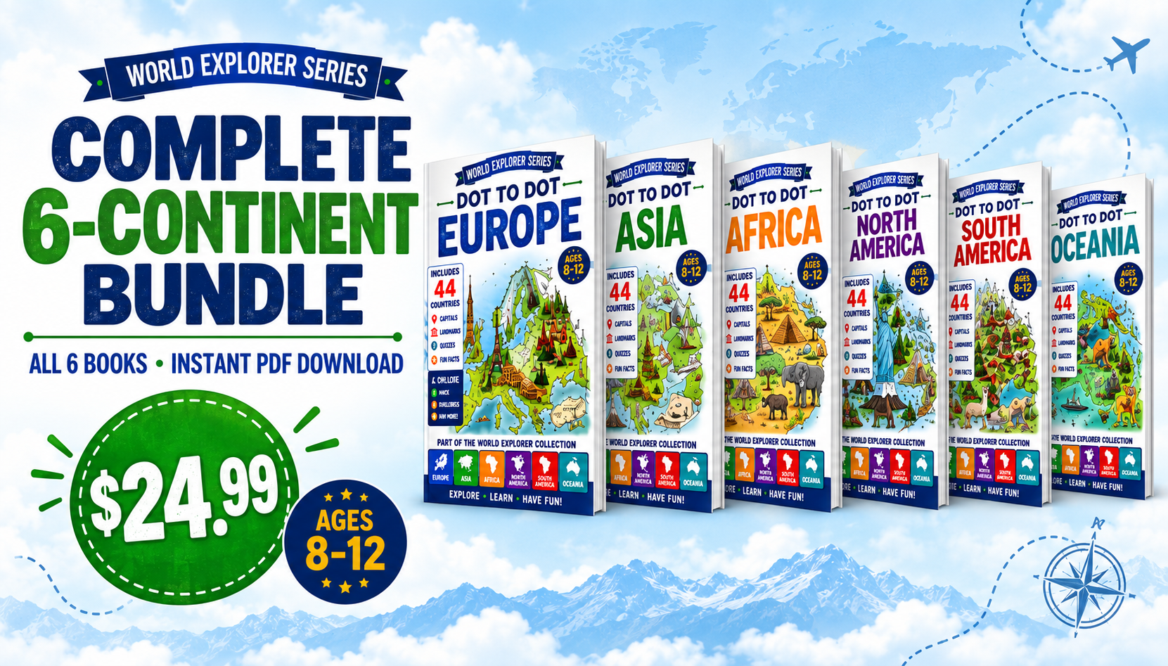 Complete six-continent World Explorer Series PDF bundle